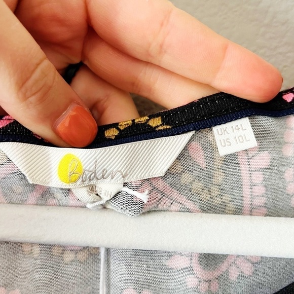 Boden NEW Women’s Evelyn Jersey Midi Dress Azalea Intricate Paisley Black 10L - Picture 13 of 16